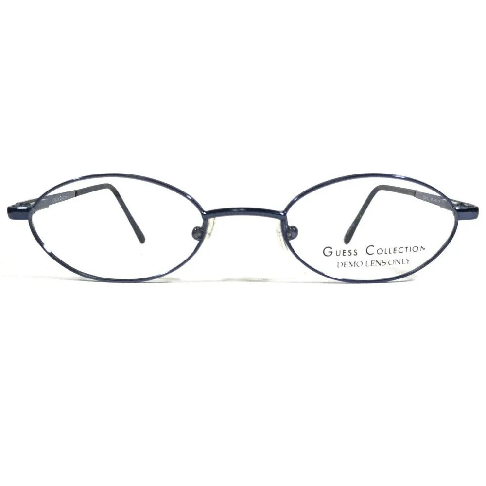 Guess Eyeglasses Frames GU4128 IND Blue Round Full Wire Rim 45-19-135